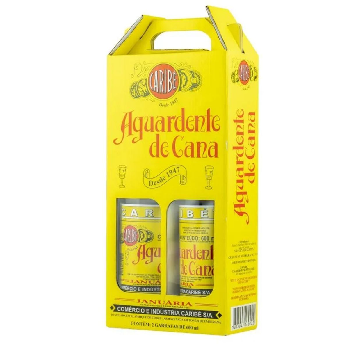 Kit Cachaça Caribe 2 Unidades de 600ml | Caribe