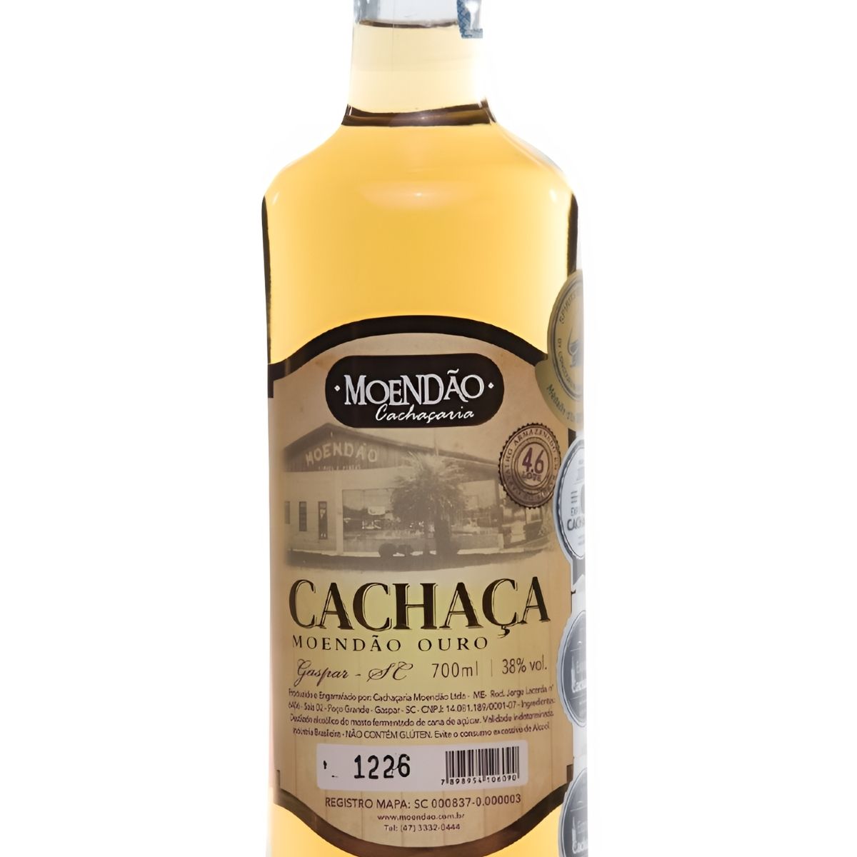 Cachaça Moendão Ouro 4.6 Anos 700ml | Cachaçaria Moendão