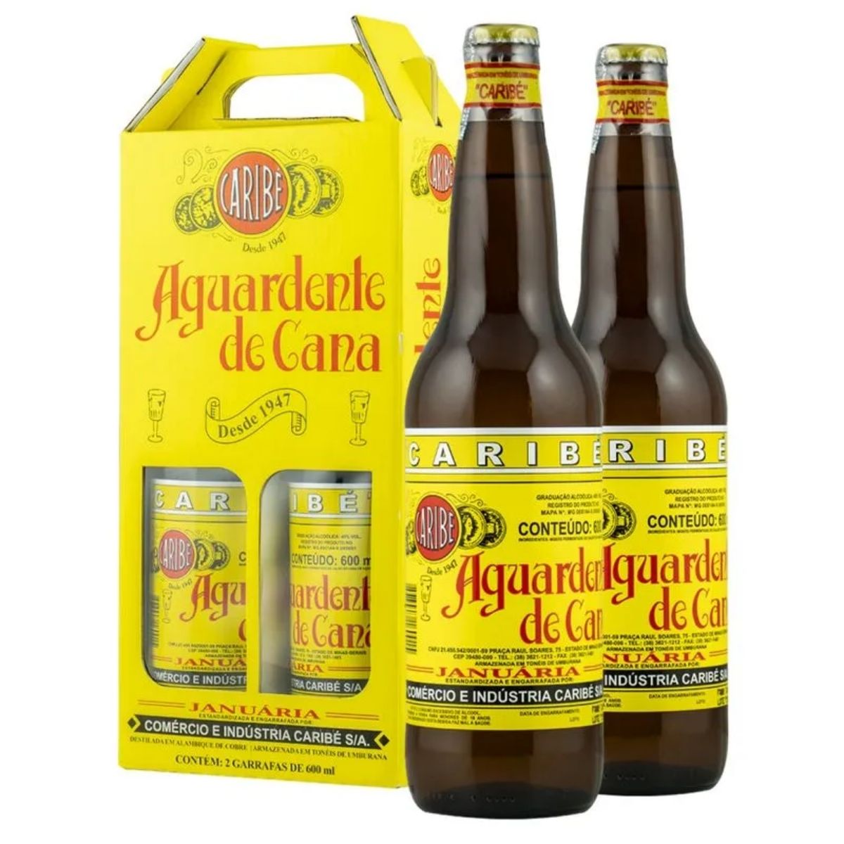 Kit Cachaça Caribe 2 Unidades de 600ml | Caribe
