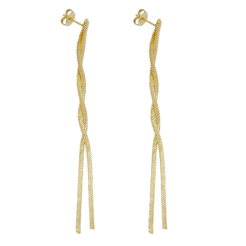 Brinco Malha Trançada | Banhado em Ouro 18k