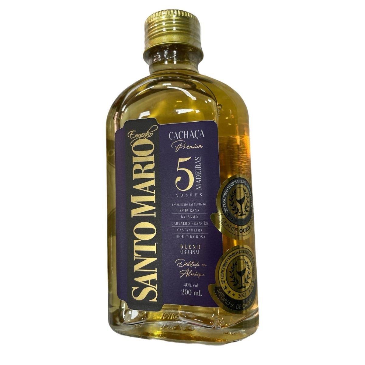 Kit Presente Momentos 4x Cachaça 200ml + Copo Dose | Santo Mario
