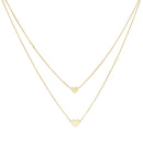 Colar Duplo Coração Liso | Banhado em Ouro 18k