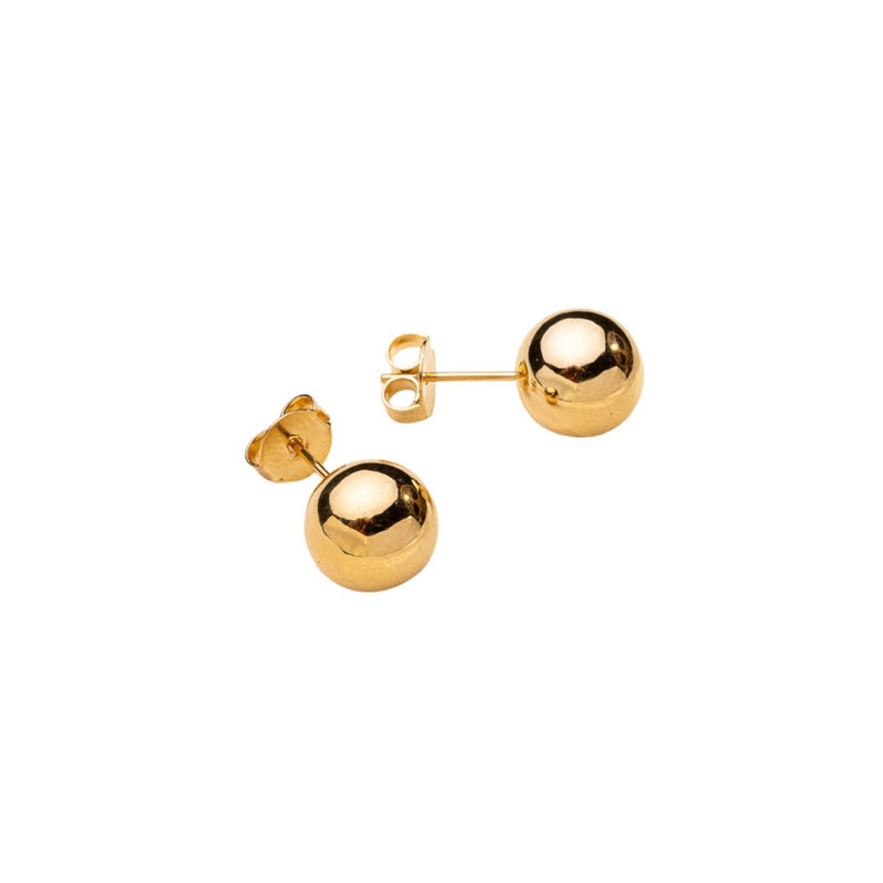 Brinco Bola Lisa Grande | Banhado em Ouro 18k