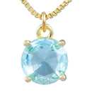 Conjunto Colar + Brinco Aqua Marine Dourado | Banhado a Ouro 18k