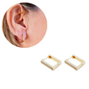 Brinco Argola Articulada com Zircônias | Banhado em Ouro 18k