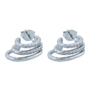 Brinco Earhook com Zircônias e Liso | Banhado em Ouro 18k