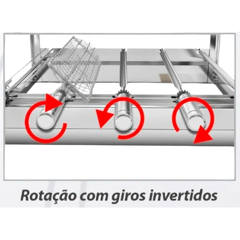 Churrasqueira Integrada 4 Espetos Inox | Artinox