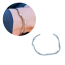 Bracelete Aro Ondulado | Banhado em Ródio Branco