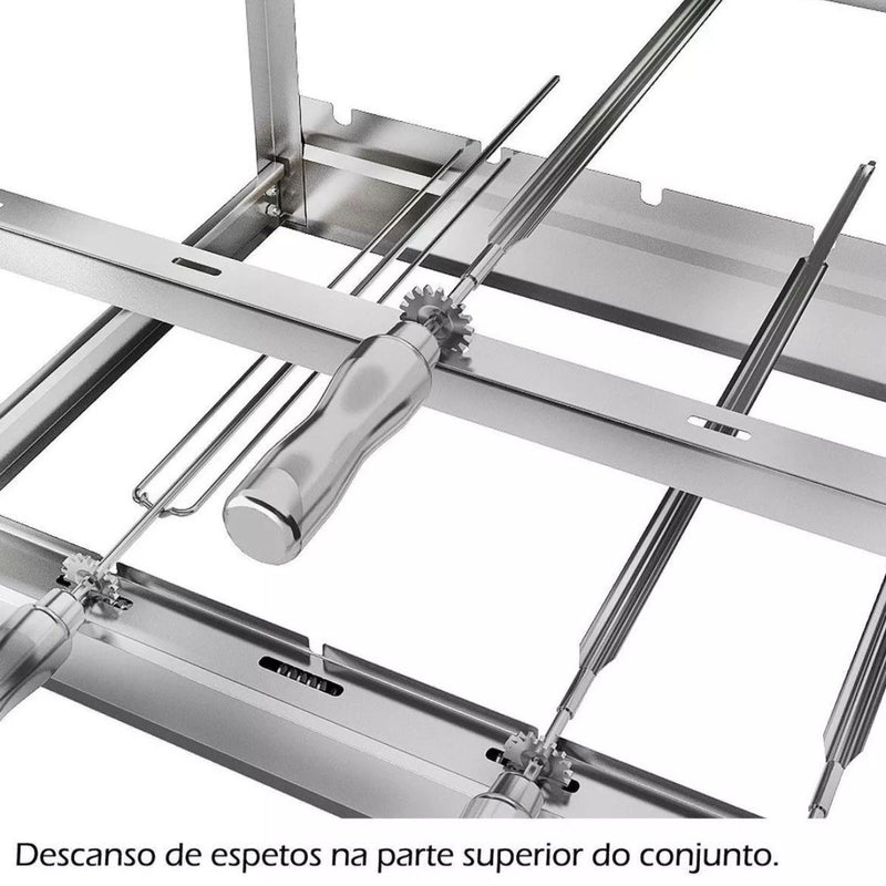 Churrasqueira Gira Grill Ag 5 Espetos Inox | Artinox