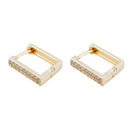 Brinco Argola Articulada com Zircônias | Banhado em Ouro 18k