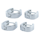 Brinco Argola Articulada Lisa Quadrada | Banhado em Ouro 18k