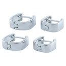 Brinco Argola Articulada Lisa Quadrada | Banhado em Ouro 18k