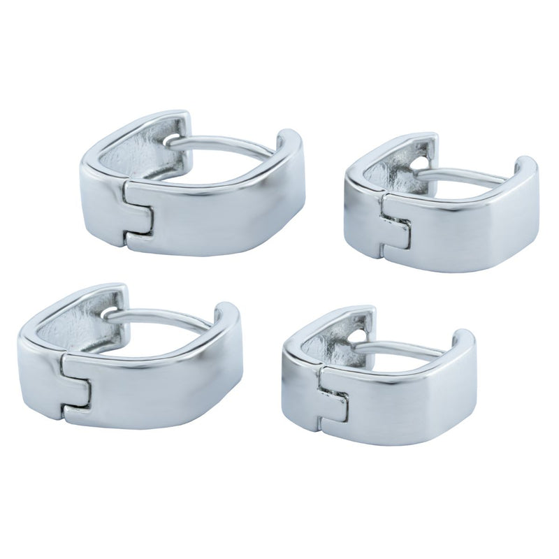 Brinco Argola Articulada Lisa Quadrada | Banhado em Ouro 18k