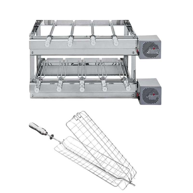 Churrasqueira Gira Grill 2 Andares 9 Espetos Inox + Brinde | Artinox