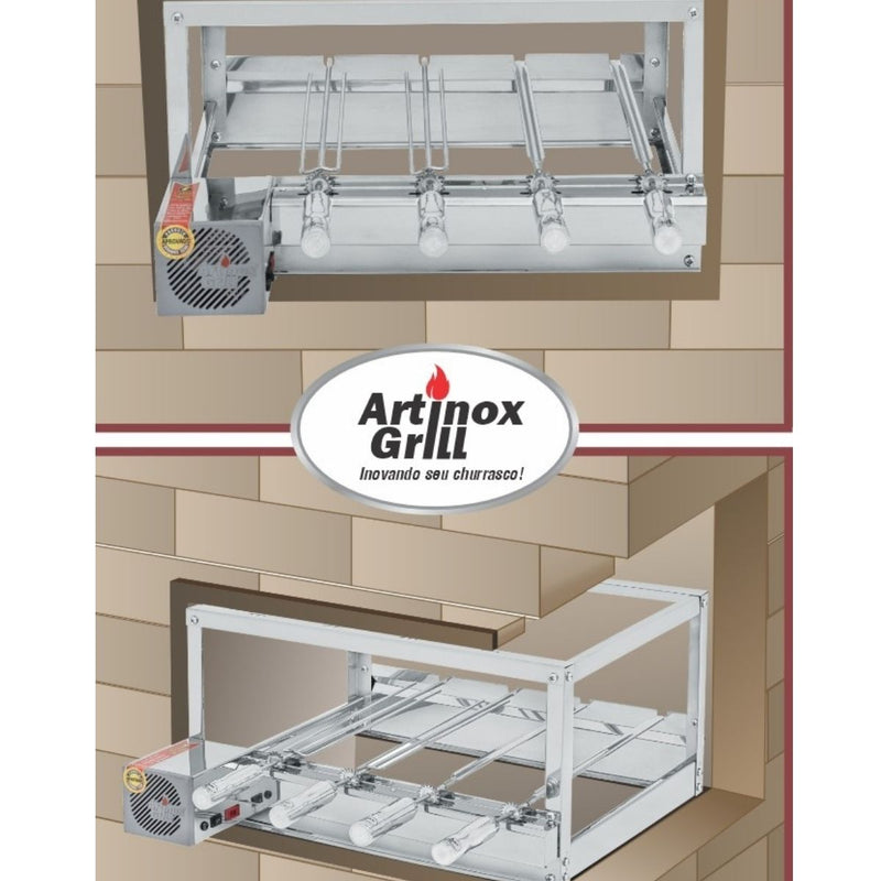 Churrasqueira Integrada 5 Espetos Inox | Artinox