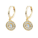 Brinco Argola Articulada Círculo com Zircônias | Banhado em Ouro 18k