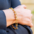 Pulseira Elos Lisos Dourada | Banhada em Ouro