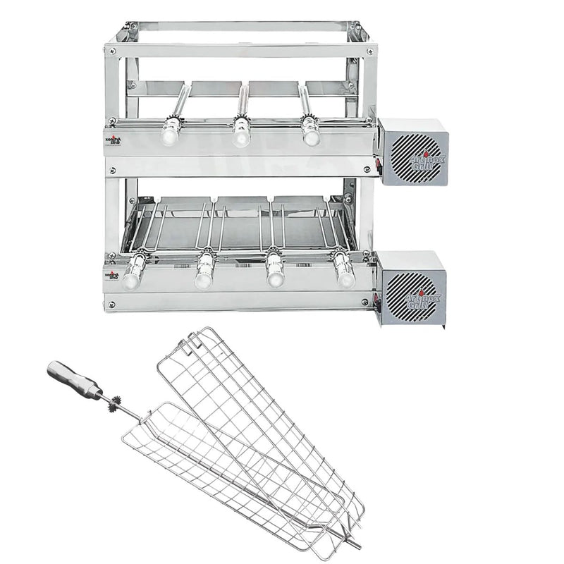 Churrasqueira Gira Grill 2 Andares 7 Espetos Inox + Concava | Artinox