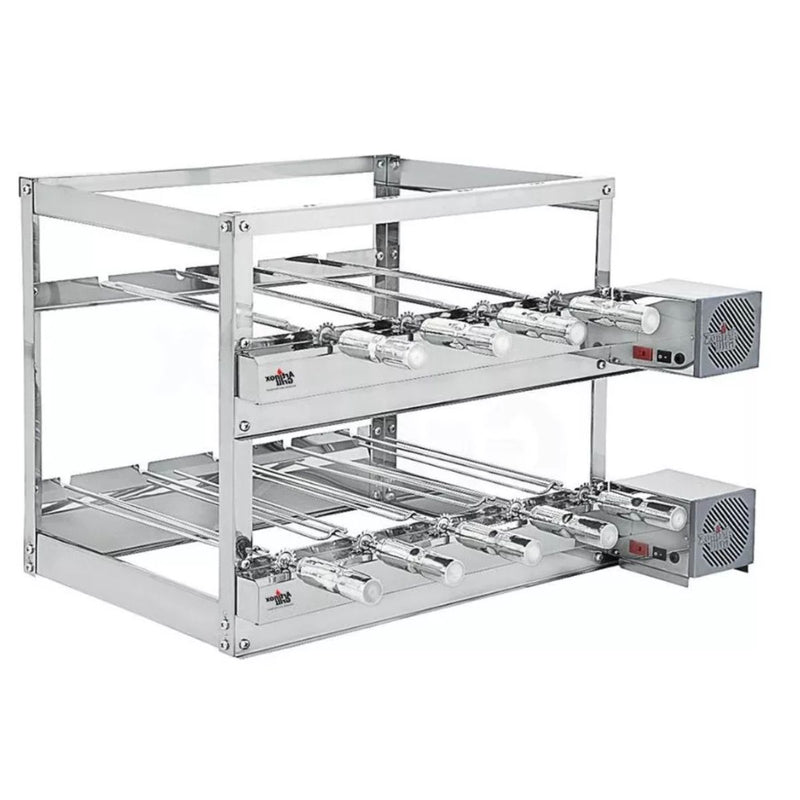 Churrasqueira Gira Grill Inox 3 Andares 2 Motores 9 Espetos | Artinox