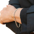 Pulseira Cordão Baiano | Banhado em Ródio Branco