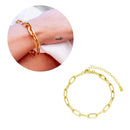 Pulseira Elos Lisos Dourado | Banhado a Ouro 18k
