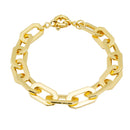 Pulseira Elos Lisos Dourada | Banhada a Ouro