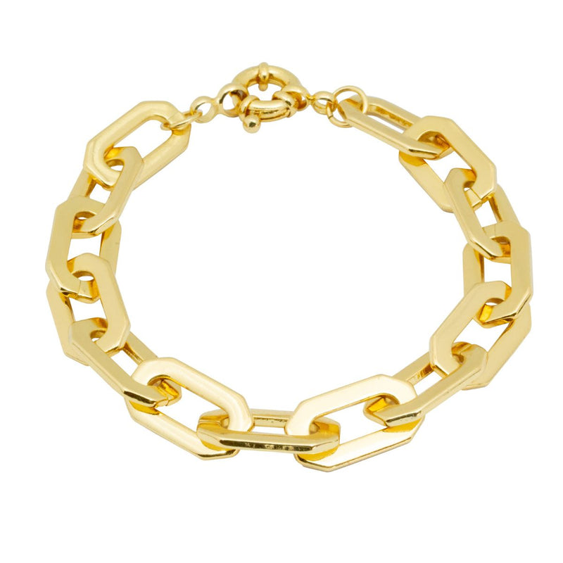 Pulseira Elos Lisos Dourada | Banhada a Ouro