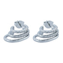 Brinco Earhook com Zircônias e Liso | Banhado em Ouro 18k