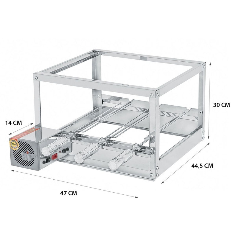 Churrasqueira Integrada 3 Espetos Inox | Artinox
