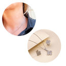 Conjunto Colar + Brinco Trevo com Zircônias | Banhado em Ouro 18k