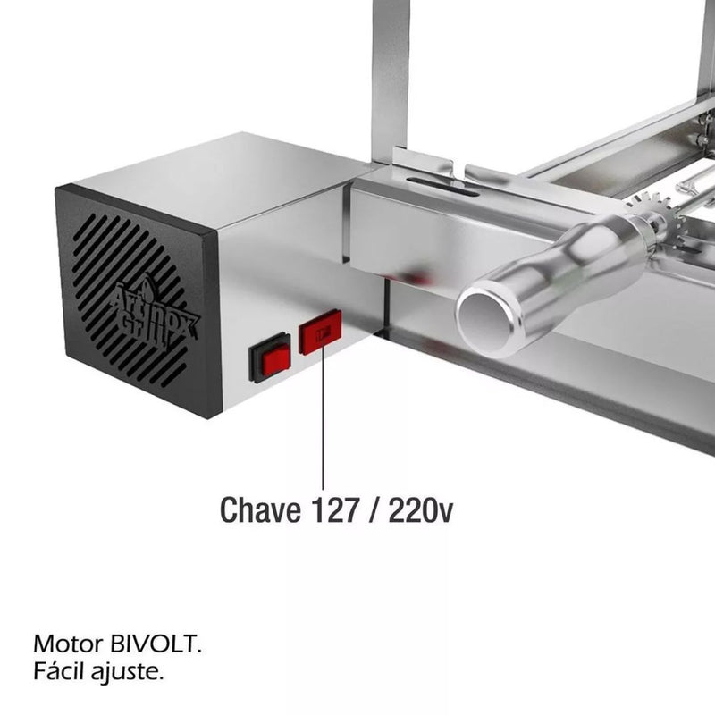 Churrasqueira Gira Grill Ag 5 Espetos Inox | Artinox