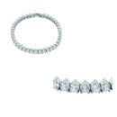 Pulseira Riviera Cristais Branco | Banhado em Ródio Branco