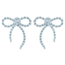 Brinco Laço Fio Torcido | Banhado em Ródio Branco