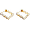 Brinco Argola Articulada com Zircônias | Banhado em Ouro 18k