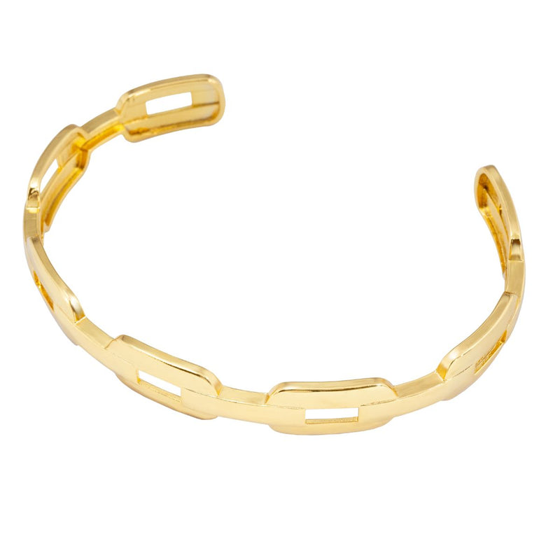 Bracelete Elos Liso | Banhado a Ouro 18k
