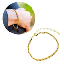 Pulseira Cordão Baiano Dourado | Banhado em Ouro 18k