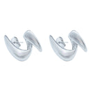 Brinco Liso Branco | Banho de Ródio Branco