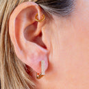 Brinco Argola Articulada com Zircônias | Banhado em Ouro 18k