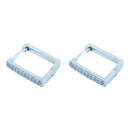 Brinco Articulado Retângulo Zircônias | Banhada Ródio Branco