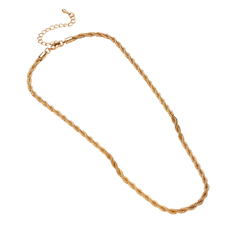 Colar Cordão Baiano 4mm | Banhado em Ouro 18k