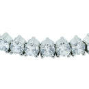 Pulseira Riviera Cristais Branco | Banhado em Ródio Branco