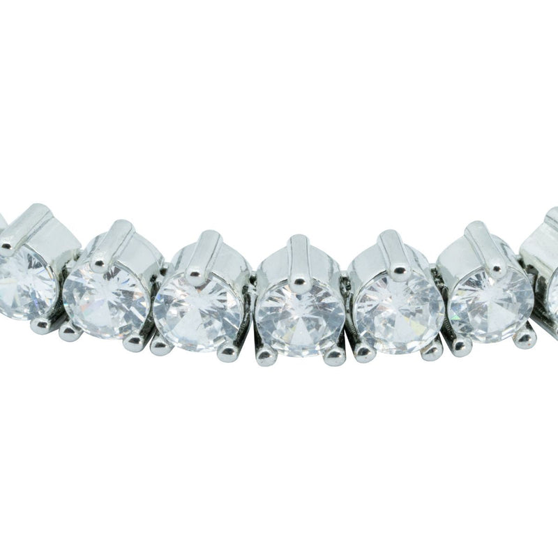 Pulseira Riviera Cristais Branco | Banhado em Ródio Branco