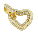 Pingente Coração Zircônias | Banhado em Ouro 18k