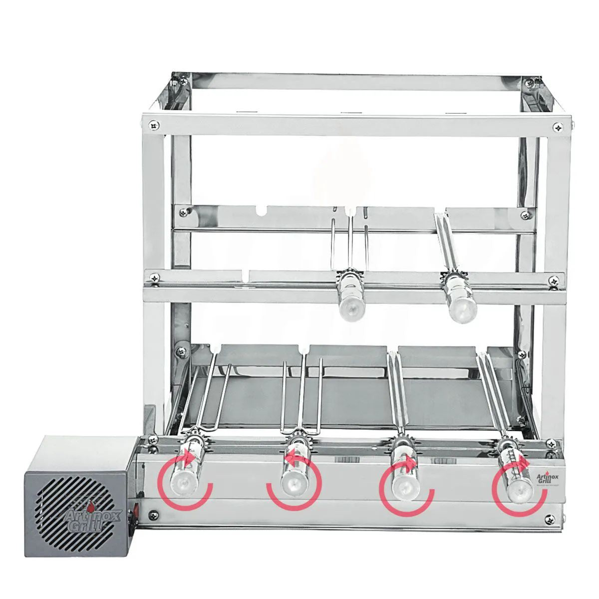 Churrasqueira Gira Grill Inox 3 Andares 6 Espetos | Artinox