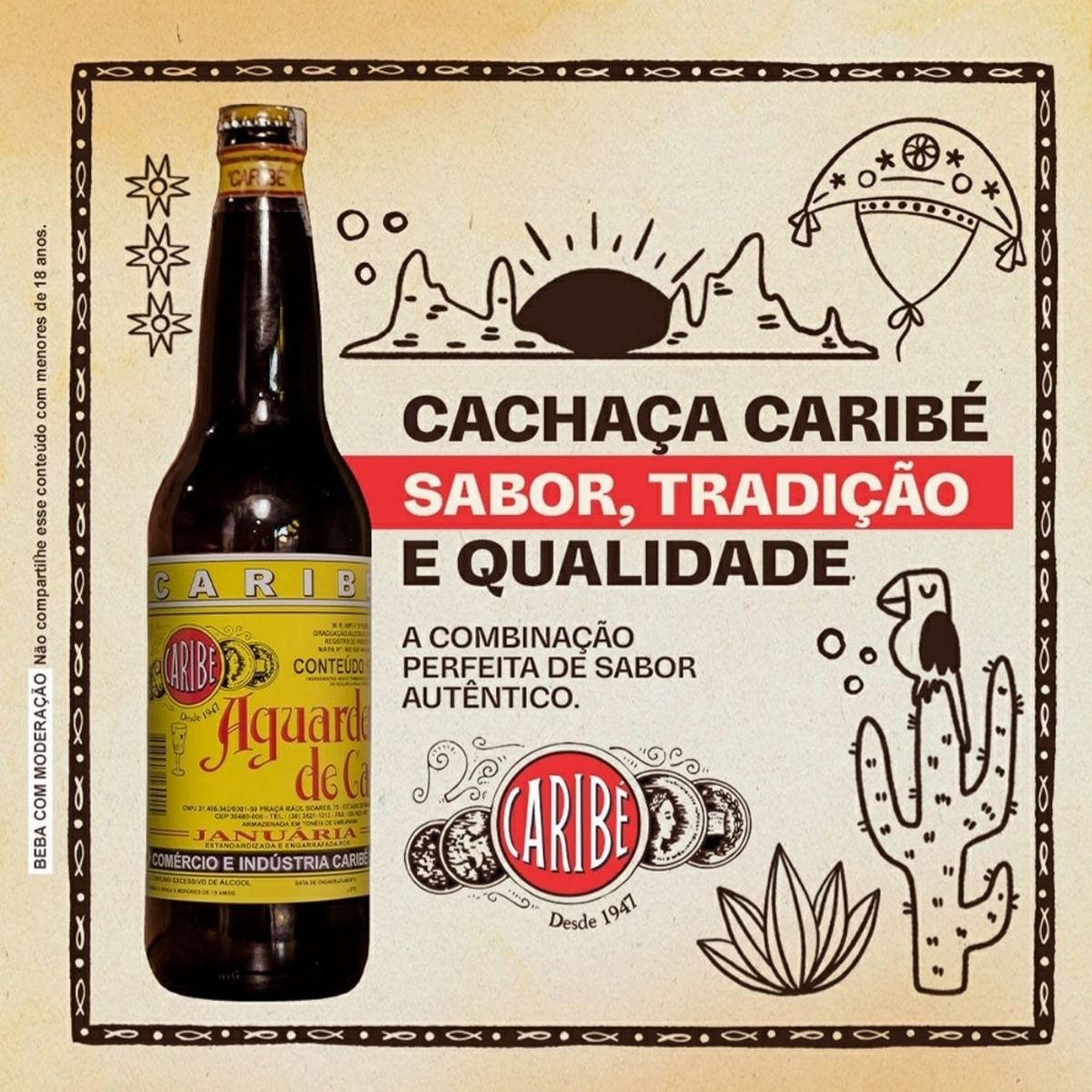 Kit Cachaça Caribe 2 Unidades de 600ml | Caribe