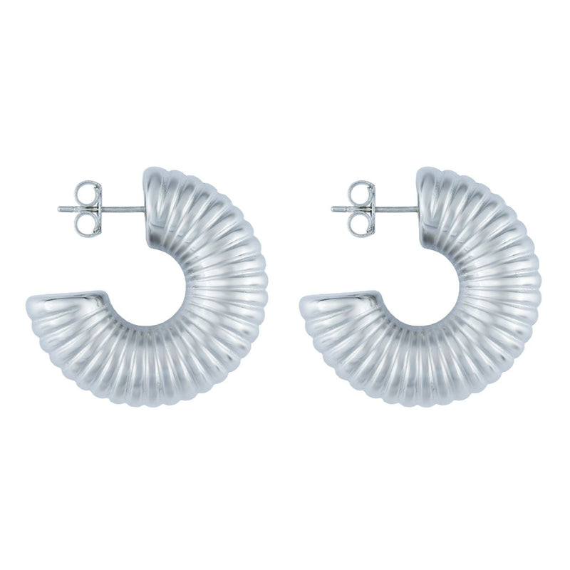 Brinco Argola Grossa Texturizada | Banhado em Ouro 18k