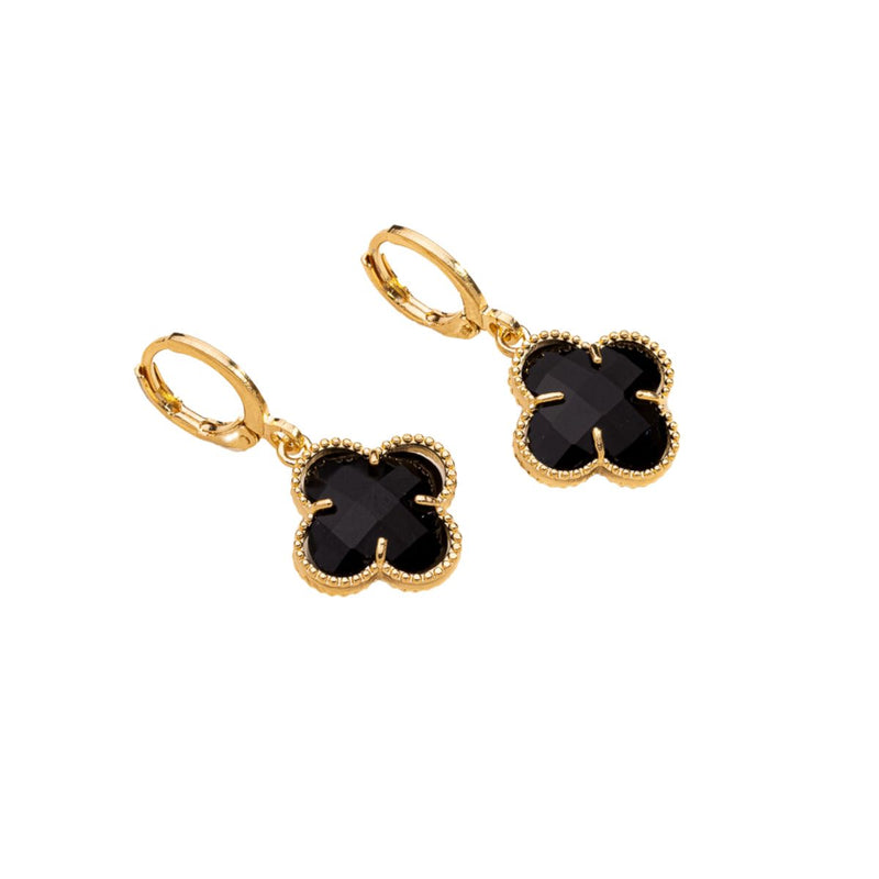 Brinco Argola Click Trevo | Banhado em Ouro 18k