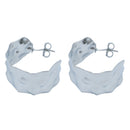 Brinco Argola Larga Texturizada | Banhado em Ouro 18k