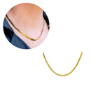 Colar Fita Lisa Média | Banhado a Ouro 18k