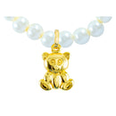 Colar Pérolas com Urso Ted Liso | Banhado em Ouro 18k